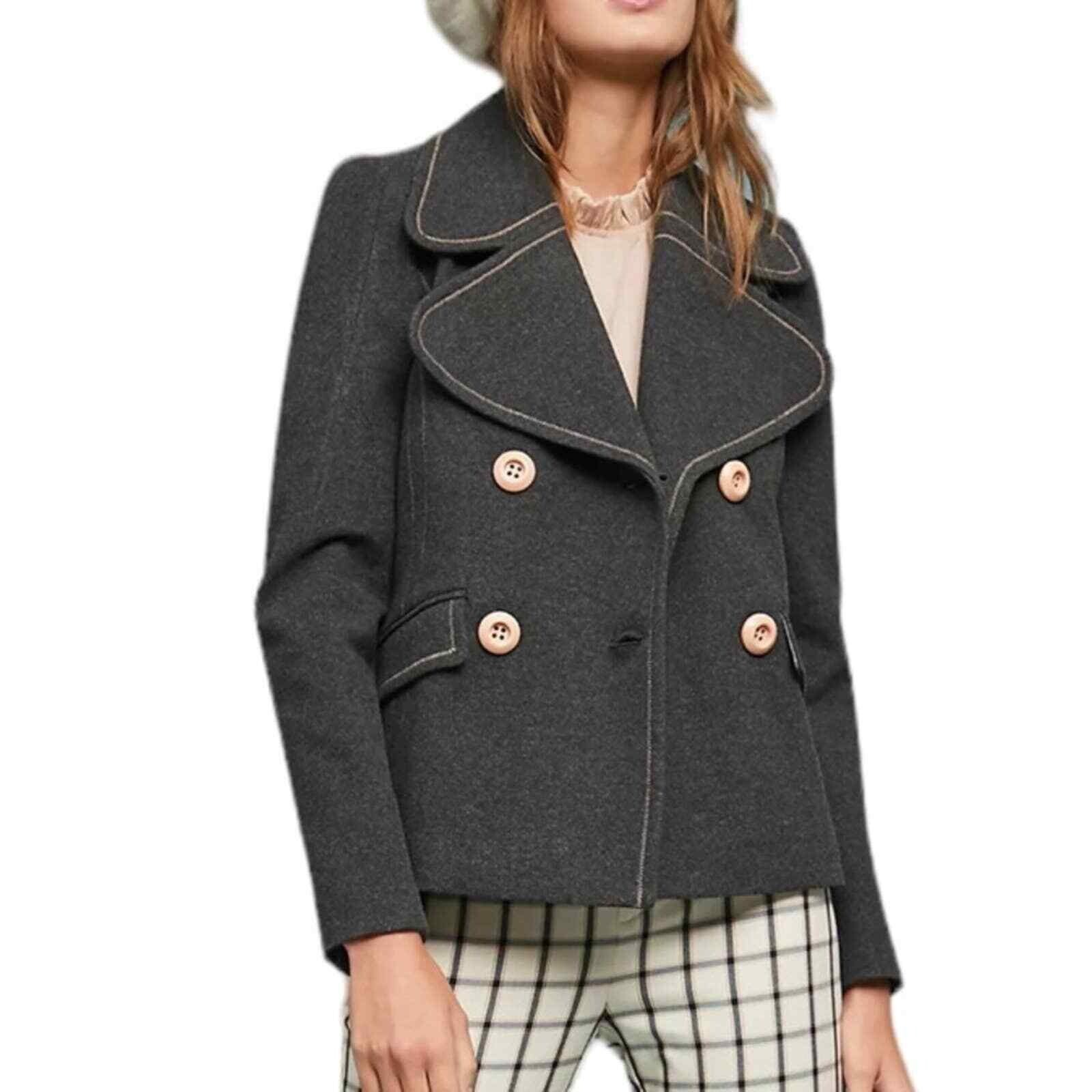 Anthropologie Ett:Twa The Ultimate Pea Coat Size 4